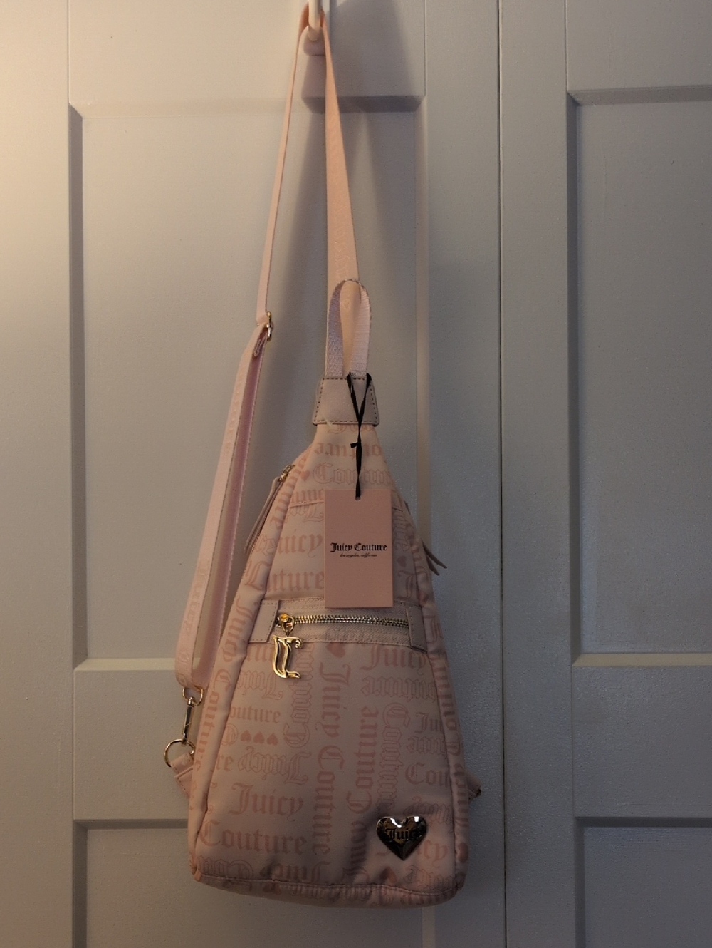 Juicy Couture Blush Logo Crossbody Sling Bag